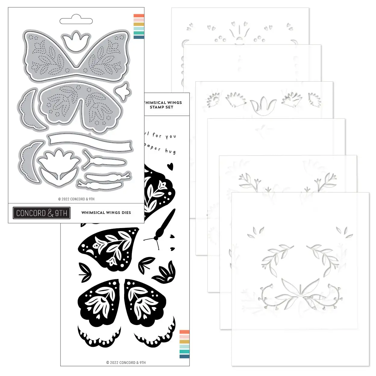 

2022 New Arrivals Whimsical Wings Clear Stamps Metal Cutting Dies Stencil Scrapbooking Embossing DIY Make Paper Cards Crafts