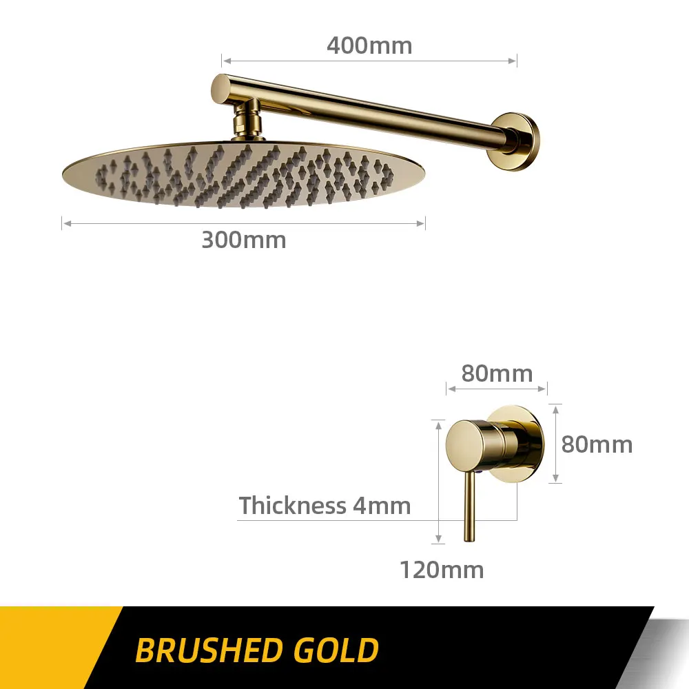 

Смеситель для душа Bagnolux латунный 8/10/12 дюймов