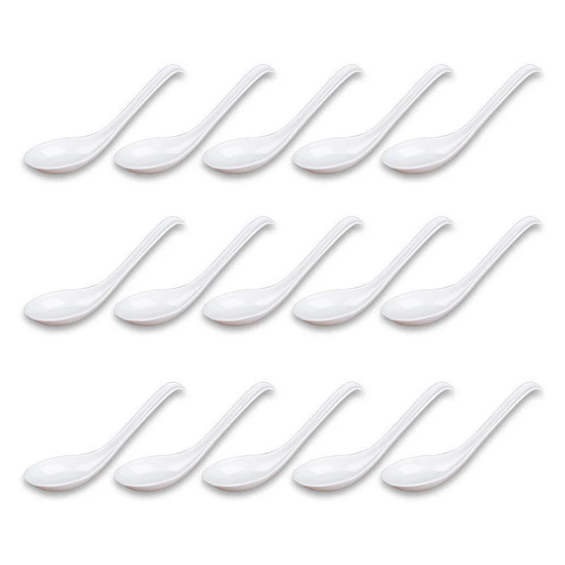 

Soup Spoons,15Pcs Japanese Style Spoons Creative Rice Spoons Chinese Asian Soup Spoons With Long Handle For Restaurants