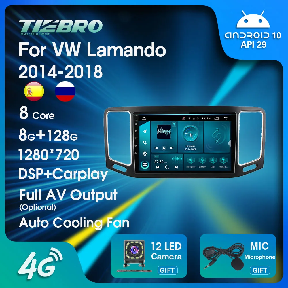 

NAVICAR 2Din Android10 Car Radio For VW Volkswagen Sharan 2012-2018 Carplay GPS Navigation Stereo Receiver Touch Screen DSP IGO