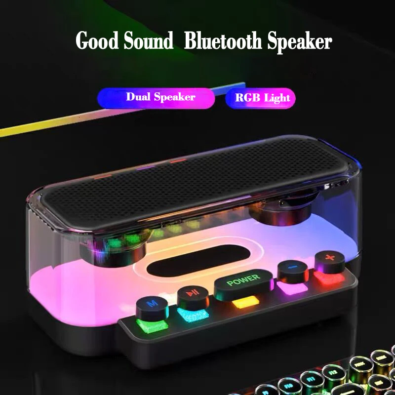 Piano Keys Gaming Bluetooth Speaker 3D Surround RGB Computer Soundbar Wireless Column Subwoofer Music Center for Laptop PC TV