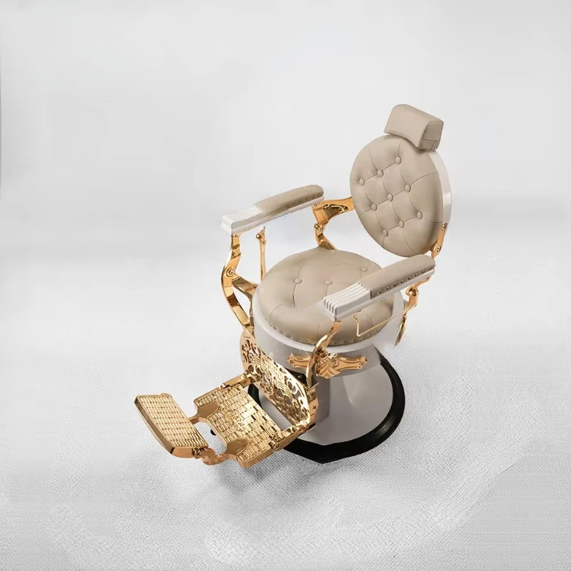 Профессиональный парикмахерский сверхмощный золотистый розовый стул для
