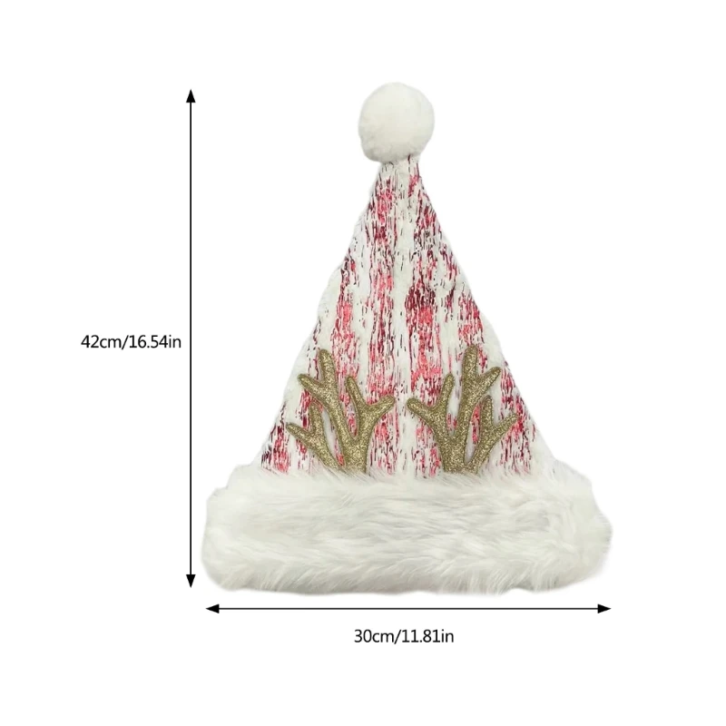 Толстая теплая рождественская шапка плюшевая шляпа с рогом оленя Санта-Клауса
