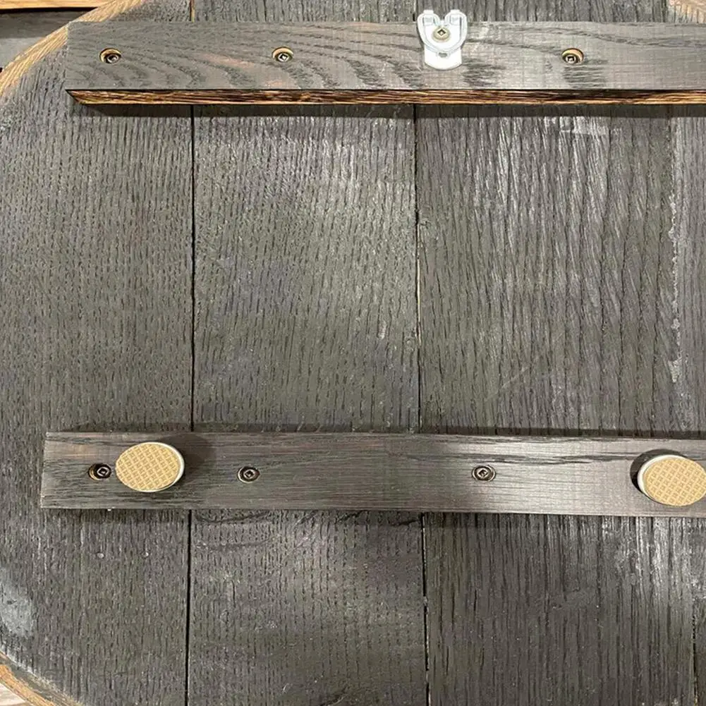 

Bar Vintage Wooden Wine Bottle Holder Round Shelf Wall Wall Mount Whiskey Bottle Shelve Floating Shelves Rack Display Wine H2z8