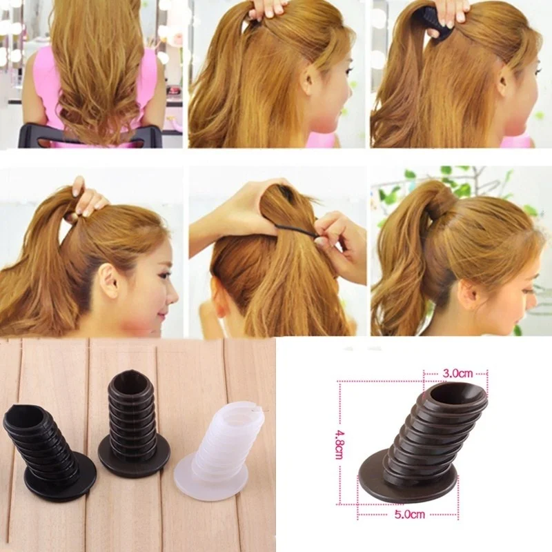 

4pcs/lot Women plastic Pad Hair Styling Clip Stick Bun Maker Braid Hair Accessories Girl Magic