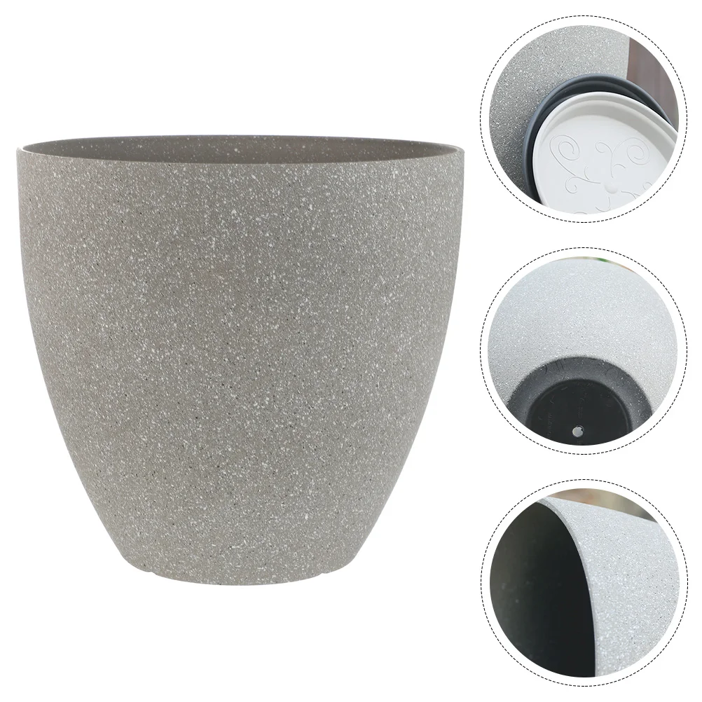 

Pot Flower Pots Garden Succulent Planters Large Planter Decorative Resin Stone Planting Indoor Bonsai Container Imitation