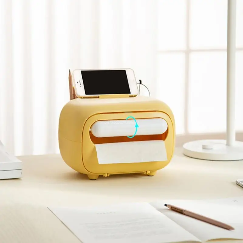 

Suction Desktop Tissue Box for FACIAL Napkin Dispenser Container with Holder Car Office Living Dropship