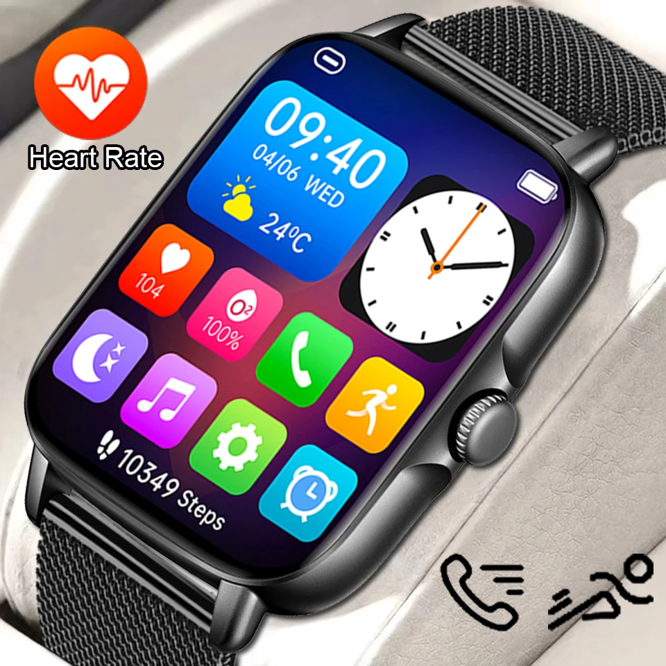 

Новинка 2023, Смарт-часы с функцией вызова, умные часы с индивидуальным циферблатом для Android и IOS, водонепроницаемые часы с мульти-режимом движения, часы с сенсорным экраном