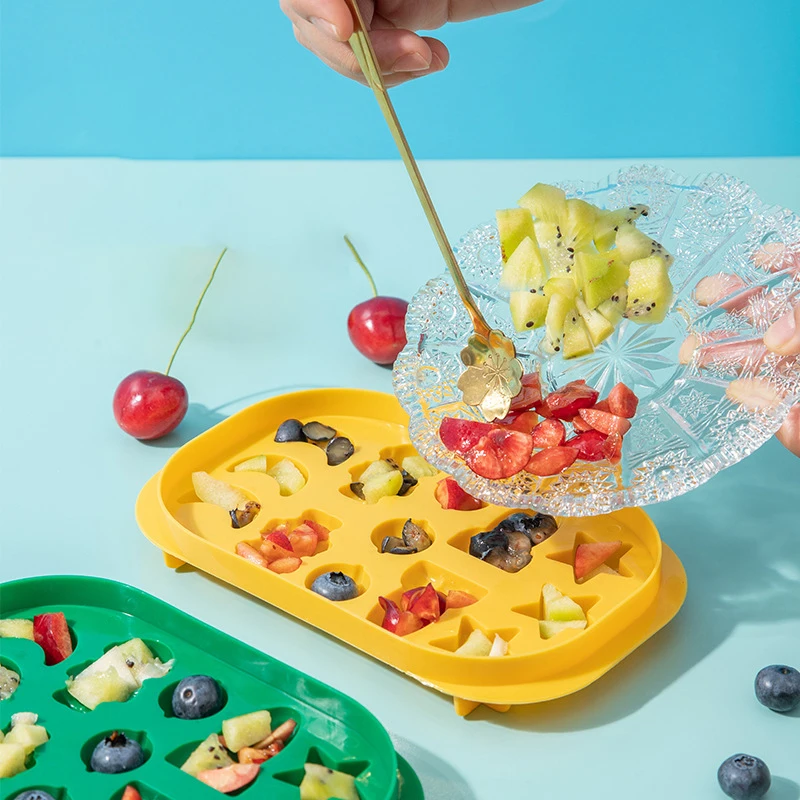 13 отверстий мультяшный льдогенератор силиконовая форма для льда с крышкой