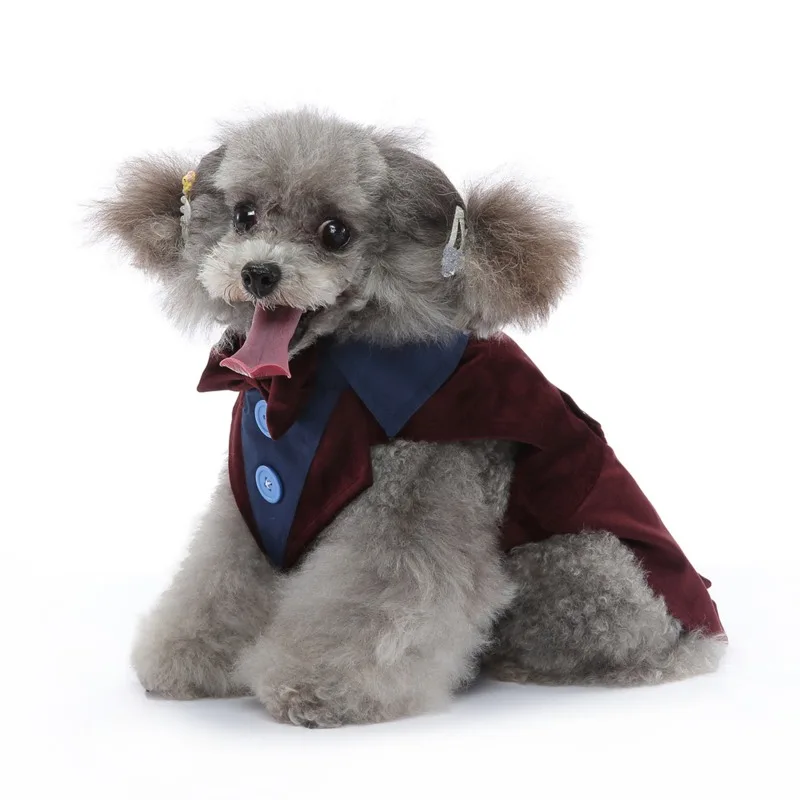 

Pet Dog Swallowtail With Bib Comfy Tail Coats For Small Medium Dogs Poodle Yorkshire Costume Wedding Party Suits