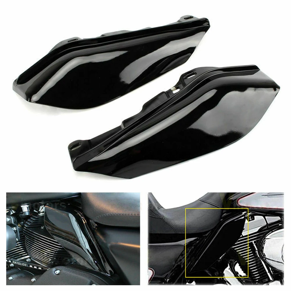 

Тепловой экран двигателя мотоцикла, дефлектор воздуха, отделка, украшение, подходит для Harley Touring Road King Street Glide FLHX Electra Glide