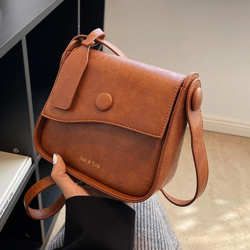 

2022Women's Retro Shoulder Bag Fashion Trending Textured Women's Bag Small Square Bag High Quality Casual All-Match MessengerBag