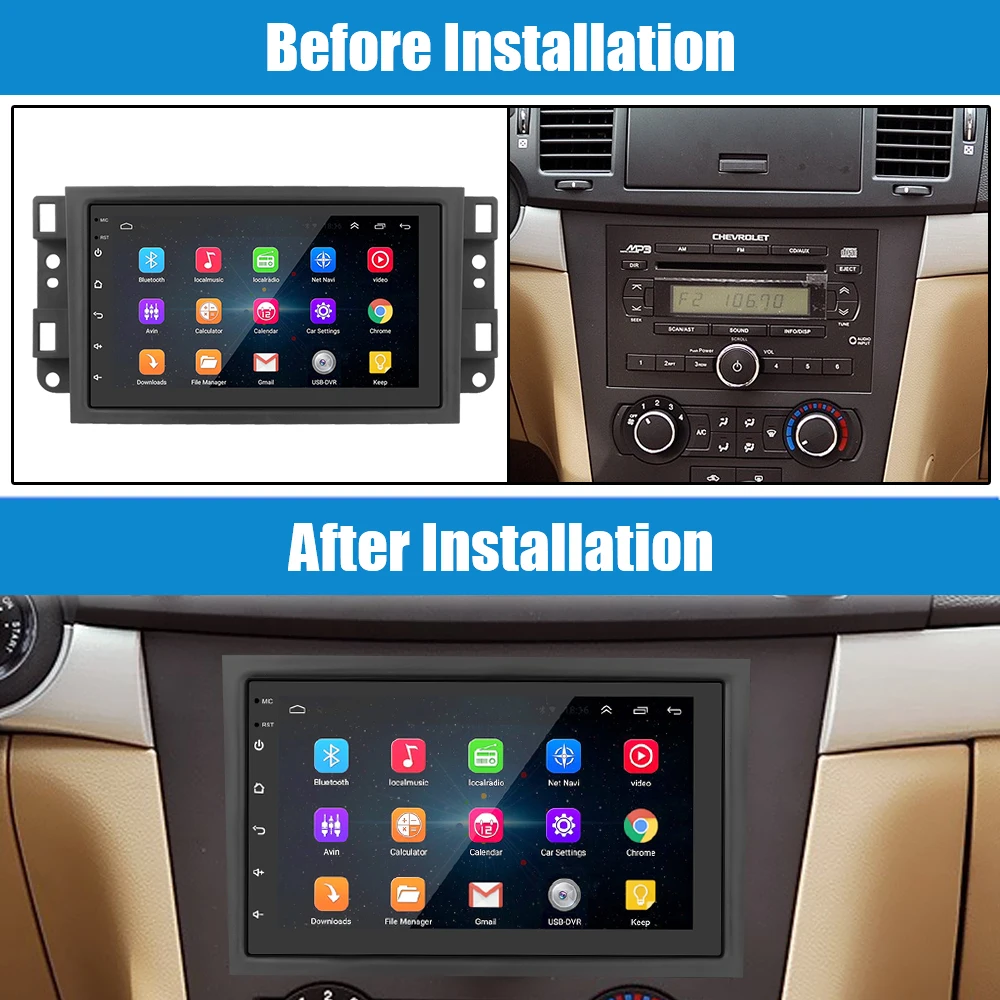 Автомагнитола 2 Din Android 10 1 Bluetooth 4-ядерный мультимедийный видеоплеер для шевролет