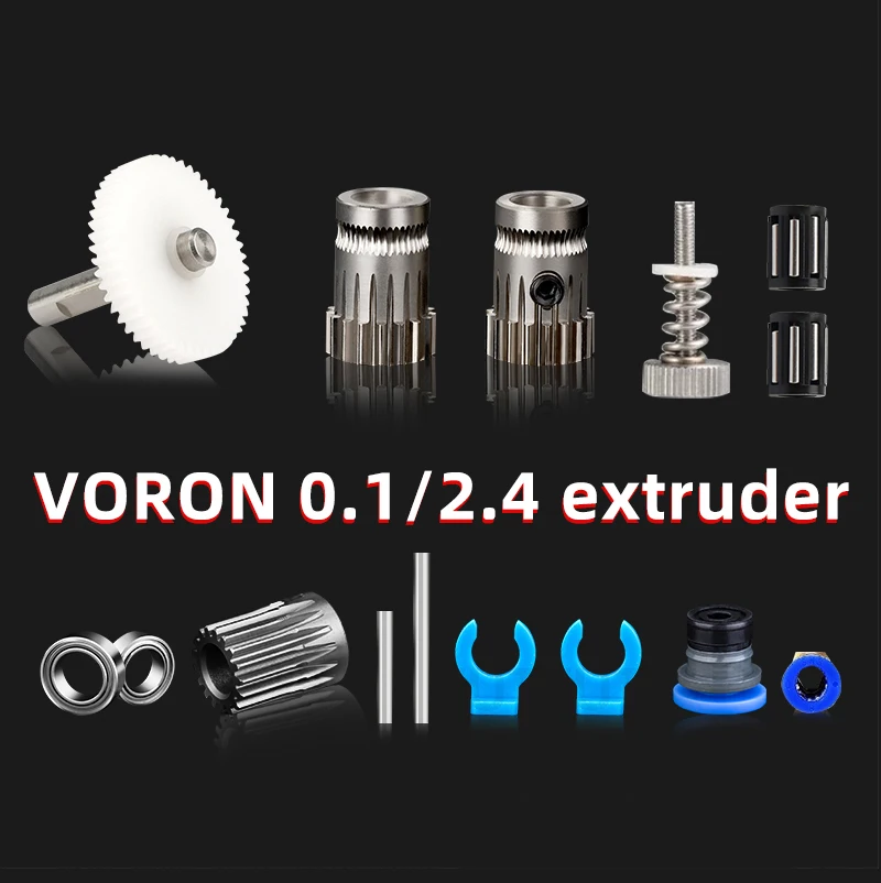

Voron 0.1/2.4 Trident Short-range Dual Drive Extruder Kit for Voron Direct/Bowden Feeding Dual Extrusion Gear 3D Printer Parts