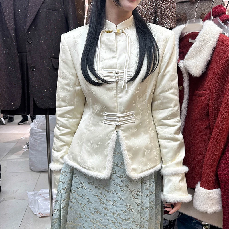 Тринадцать рядов зимней одежды новая хлопковая куртка с воротником-стойкой