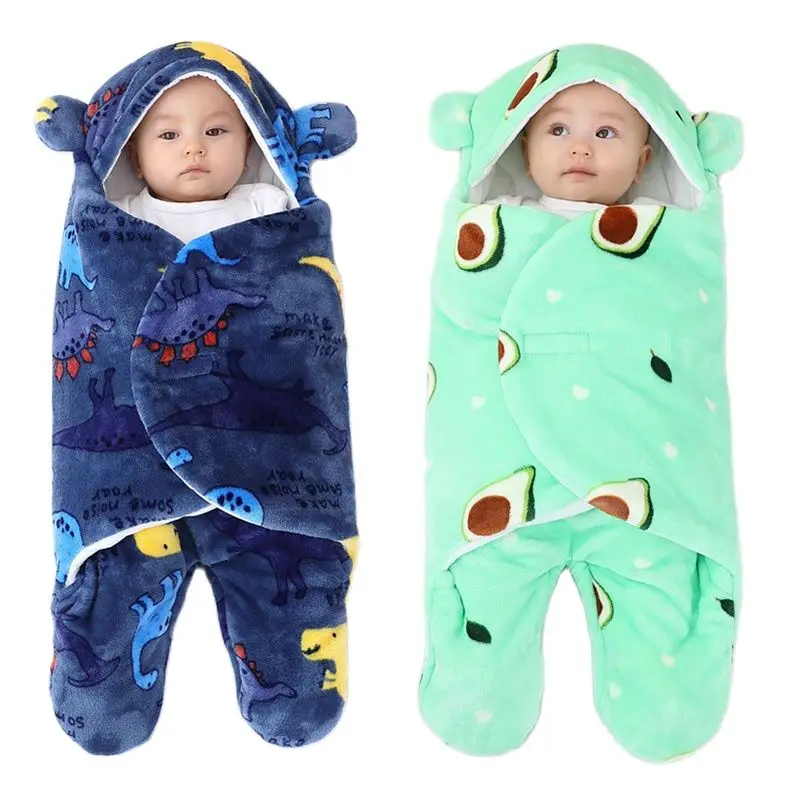 

Infant Newborn Baby Sleepsacks Newborn Baby Swaddle Blankets Baby Sleeping Bags Fleece Winter Envelope Cocoon for Newborns 0-9M