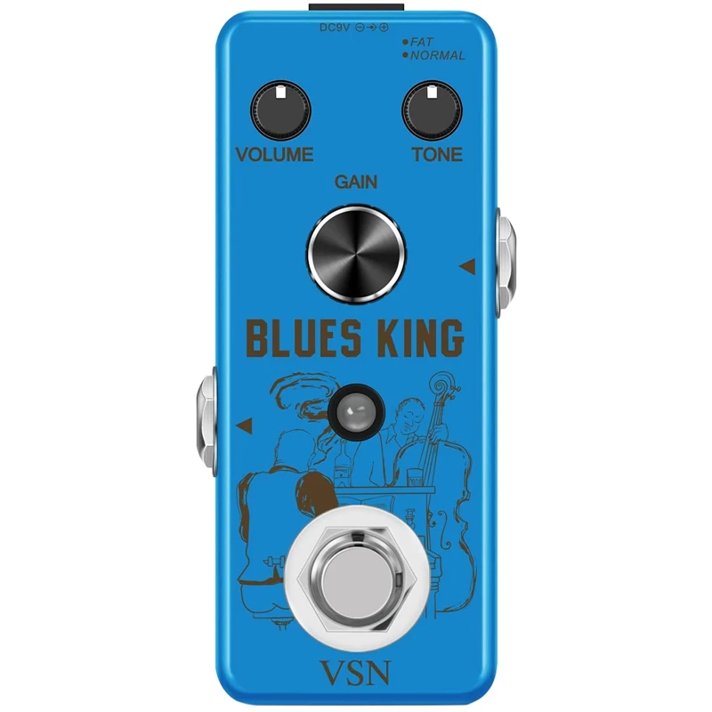 

Гитарная педаль VSN Bluesy в стиле блюз, 2 режима, широкий диапазон воспроизведения