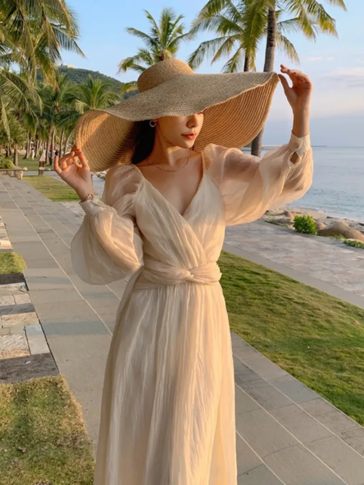 Женское плиссированное платье миди элегантное винтажное в Корейском стиле с