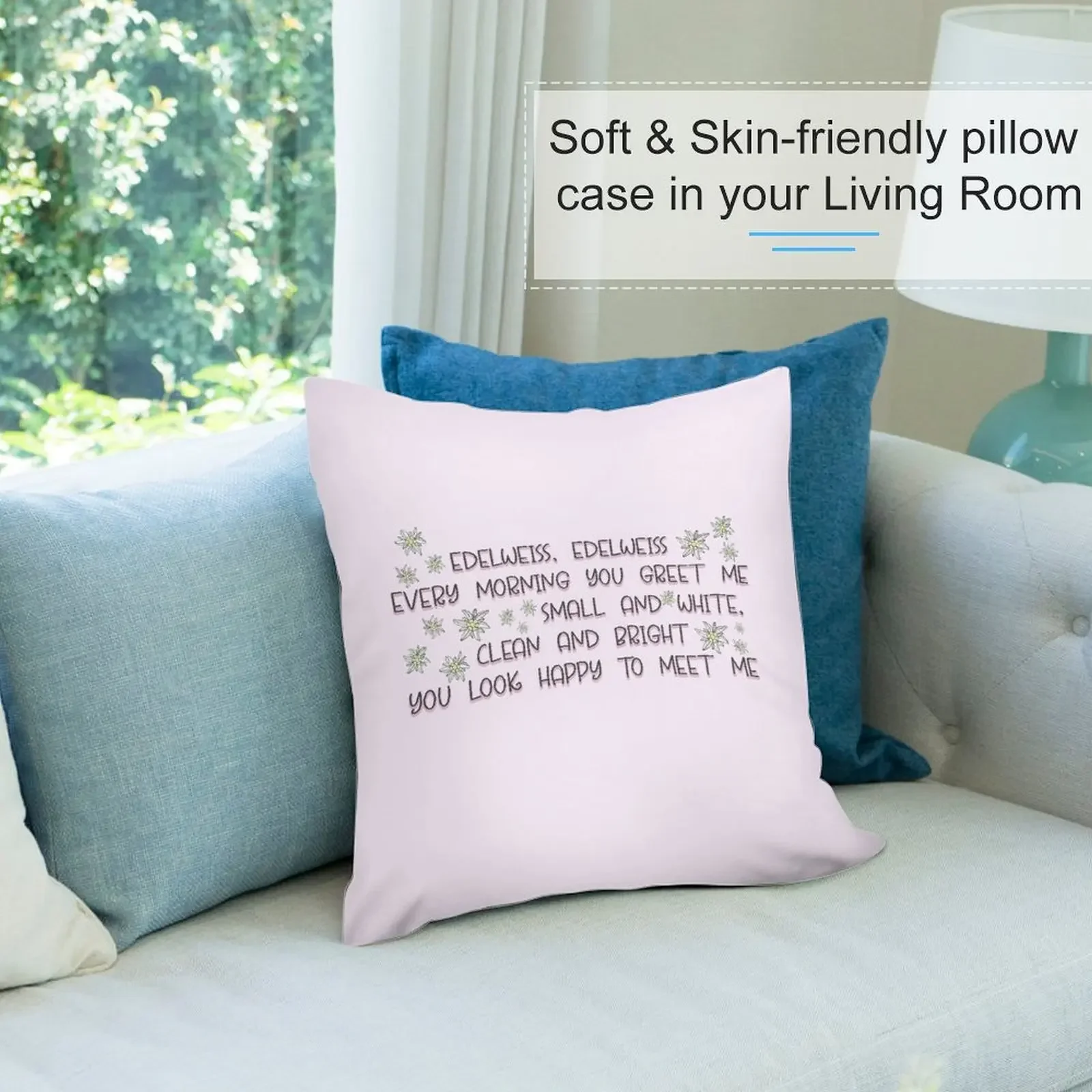 Звук музыки тексты песен Эдельвейса наволочка рождественская роскошная подушка