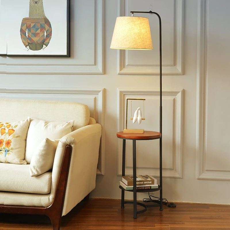 

Scandinavian Coffee Table Design Living Room Led Floor Lamps Sofa Side Standing Lamp Bedroom Remote Control Dim Bedside Lights