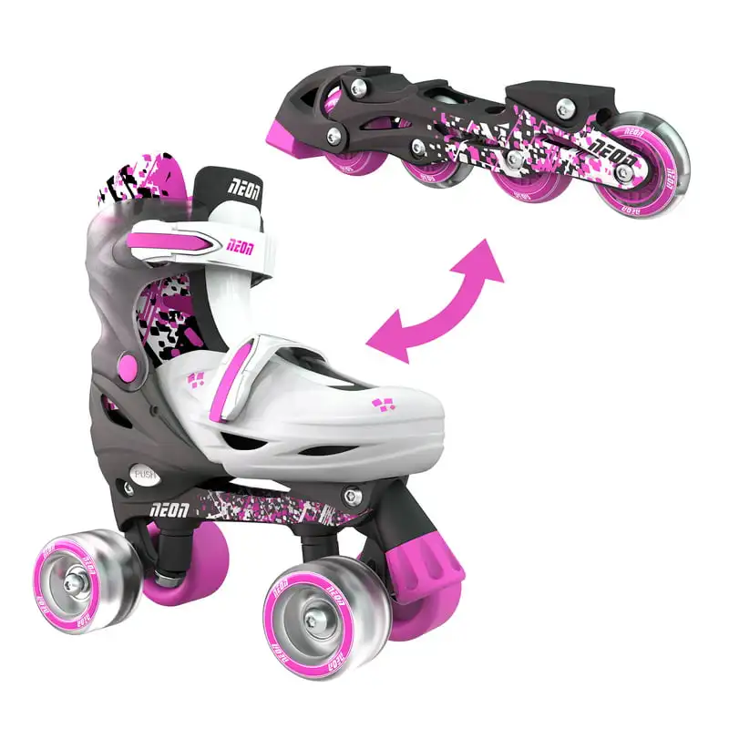 

Combo Cyber Skates Size 3-6 Pink/, Unisex, One Pair, Skate Inline and Quad