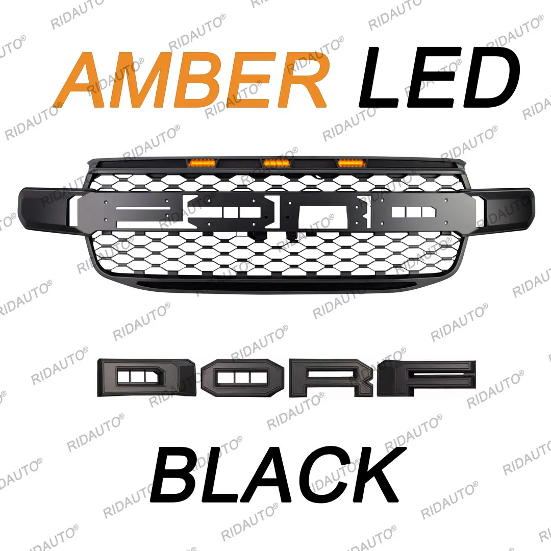 New Aftermarket For FORD RANGER 2022 2023 2024 Australia WILDTRAK Upgrades To RAPTOR Style Front Grill Replacement LED Letter