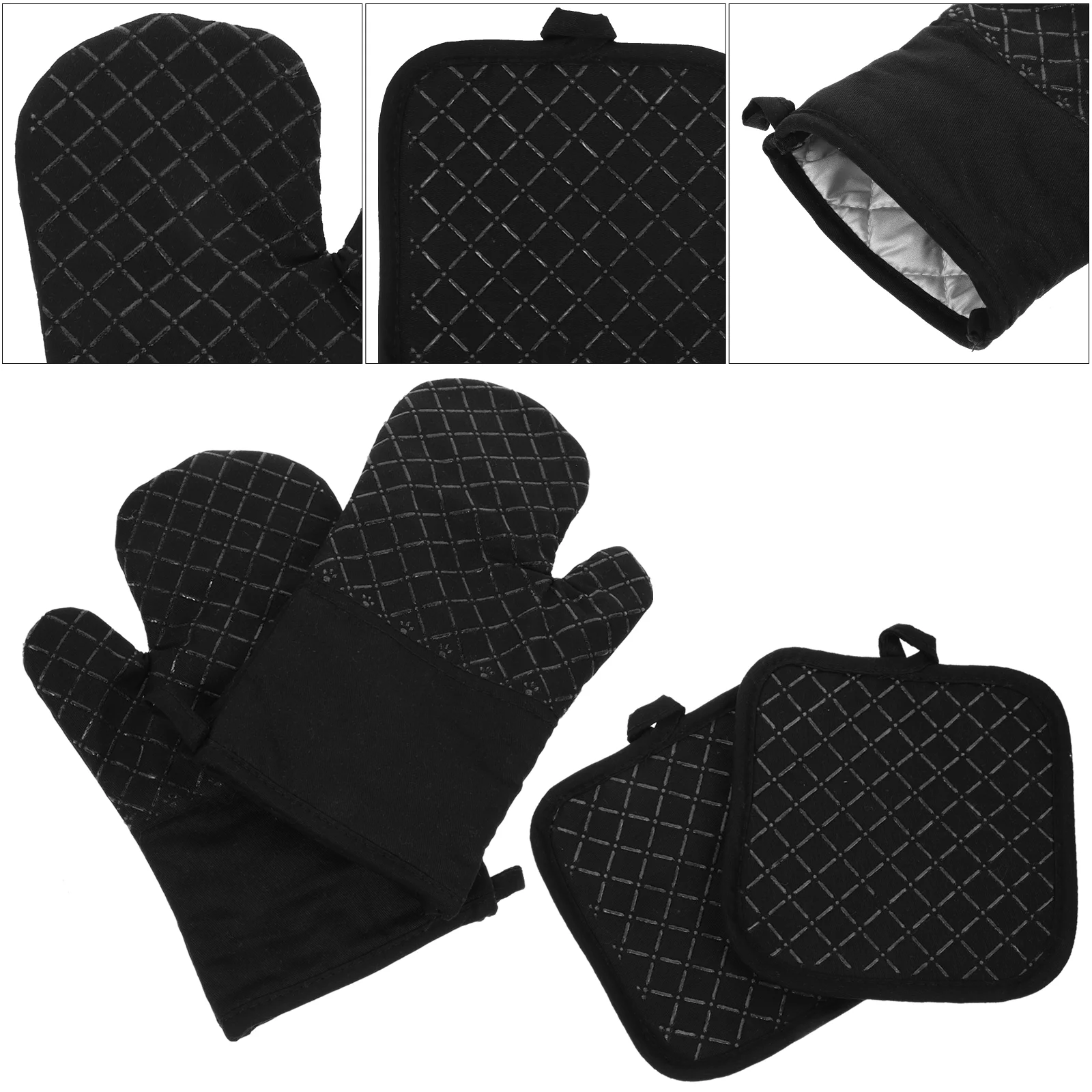 

1 Set Kitchen Baking Mitts Heat Resistant Mats Home Anti-Scalding