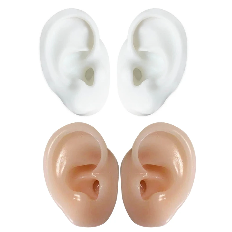 

2.4’’ Left/Right Ear Figures Silicone Model for Earring Display Classroom Props