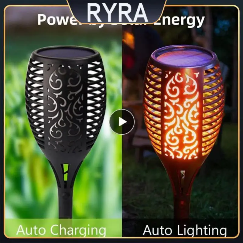 

Outdoor Lawn Solar Flame Lamp Waterproof Floor Lamps Garden Villa Yard Patio Led Garden Flame Light Garage Decoration