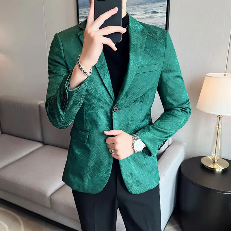 

New British business high quality thousand bird lattice fashion handsome fashion suit Korean version slim man single west jacket