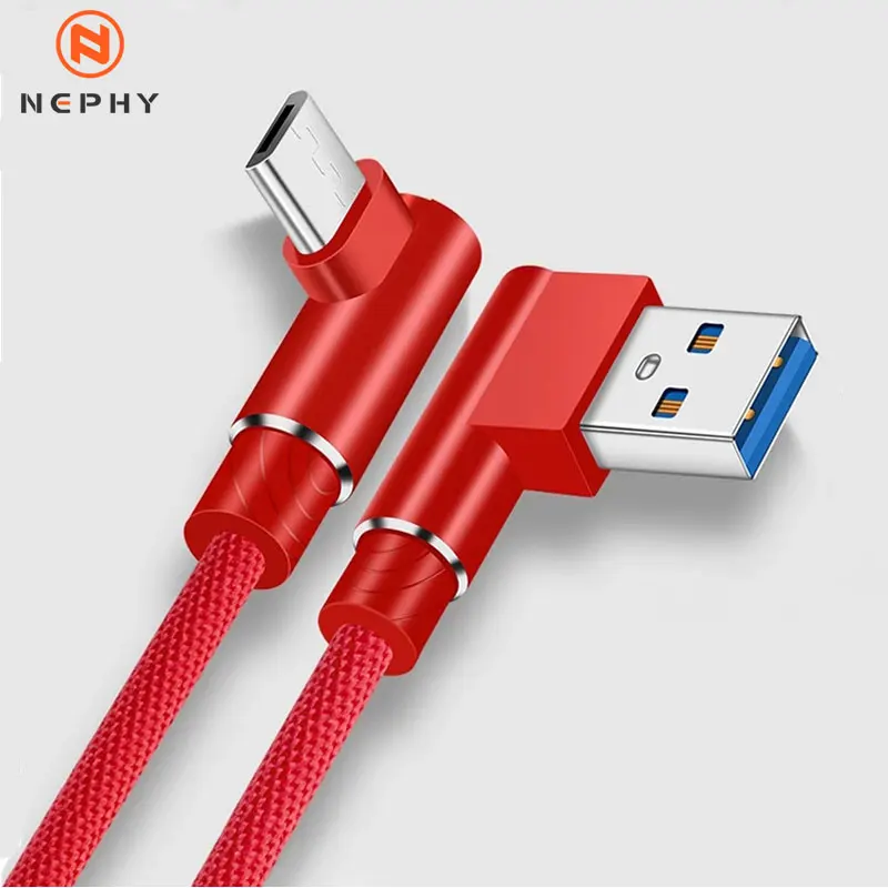 Кабель Micro USB с углом 90 градусов для передачи данных, шнур ...