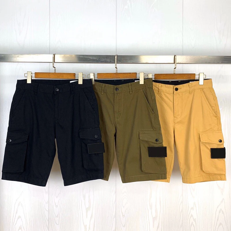

Cargo Shorts Men Jogger Military Track Loose Casual Oversized Pants Cotton Buttons Multi-Pocket Bottom MA102