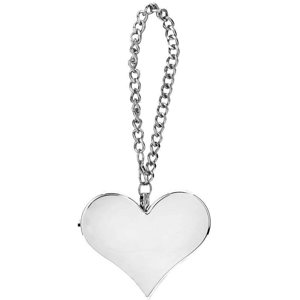 

130DB Heart Shape Personal Security Alarm Keychain Emergency Self Defense Siren (Silver) Personal Security Alarm Personal