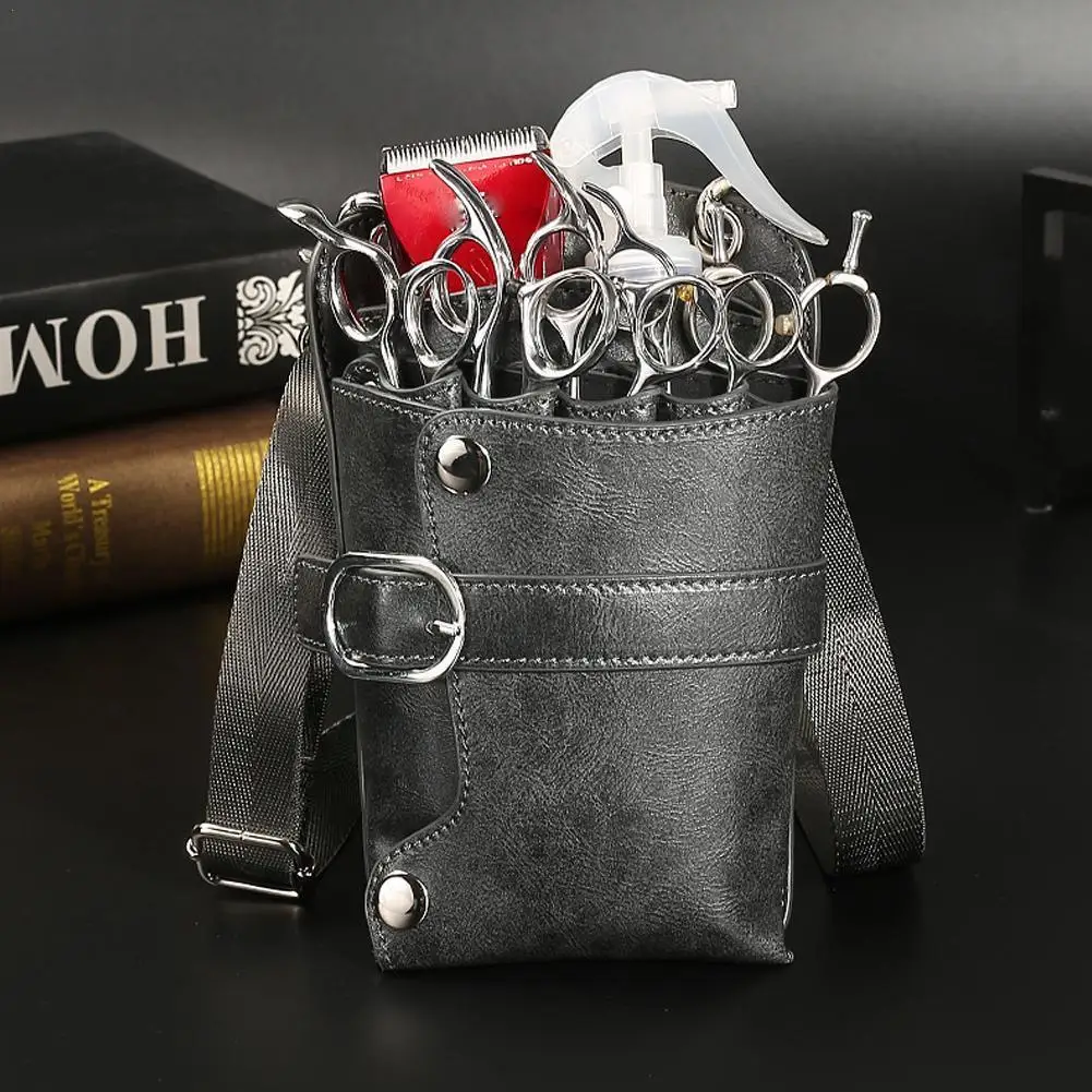 

Barber Scissors Bag PU leather Double Hair Stylist Messenger Waterproof Tools Bag Hair Cutting Portable Bag Scissors Stylin S2L0