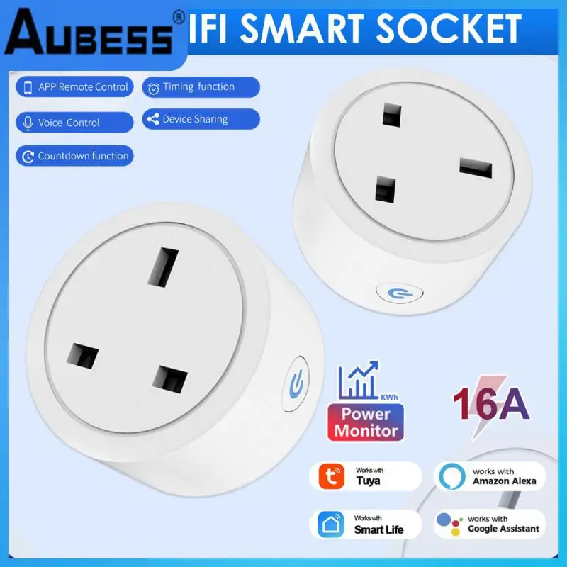 

Smart Home Smart Plug Outlet Voice Control Smart Life App 16a Uk Plug Timing Function Works With Alexa Google Assistant Timing