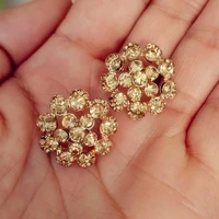 2022 trendy korean earrings round bohemia style luxury stud earrings designs for women gift