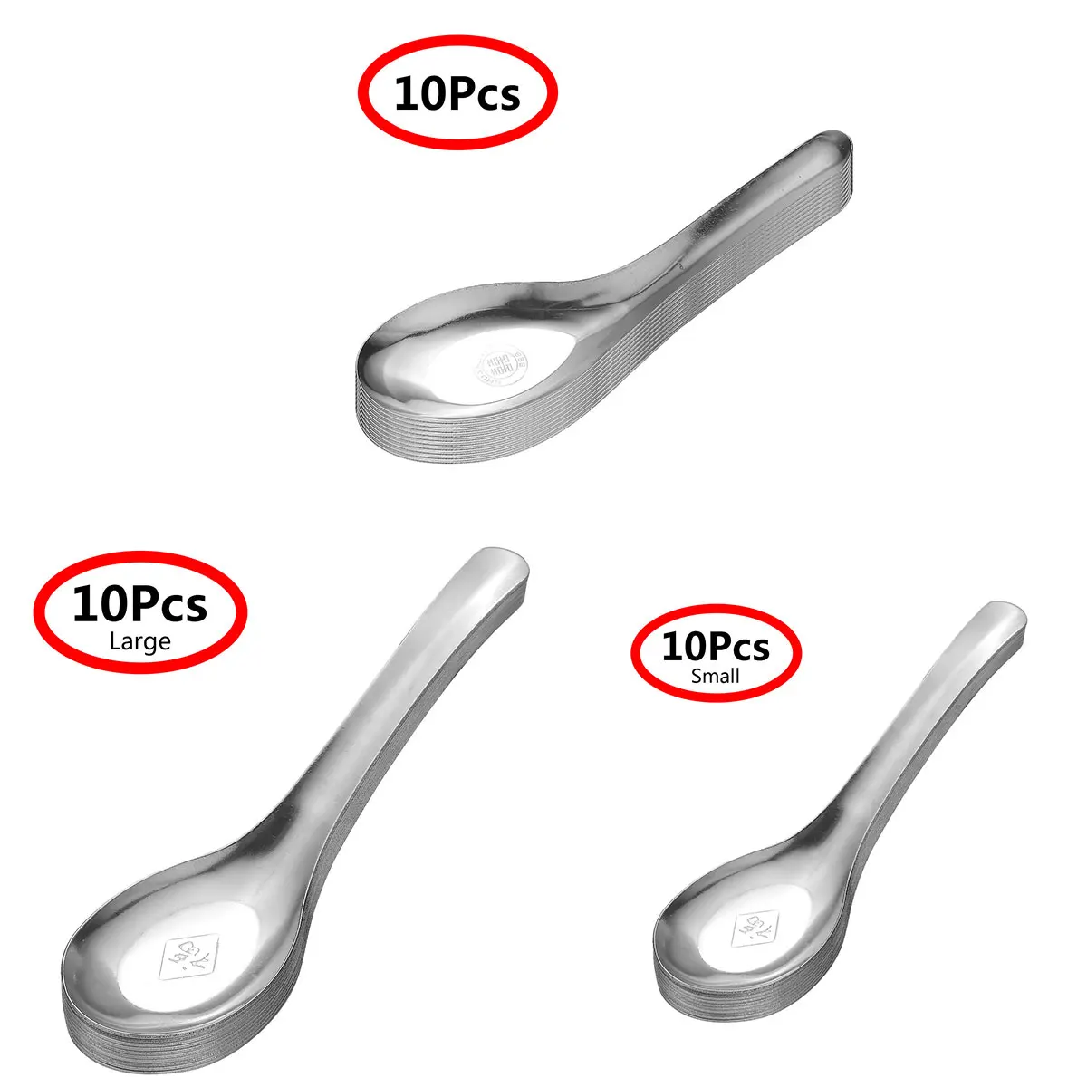 

Kids Dinner Korean Stainless 304 Handle Soup Ice Rice/salad With Spoons Tableware Spoon Steel Long Dessert Spoon Spoons Cream