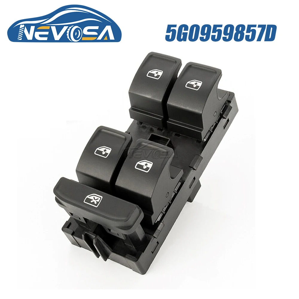 

НЕВРОСА 5Г 0959857 D для Volkswagen Golf Skoda Superb BJ 2015 2016 2017, переключатель стеклоподъемника со стороны водителя, кнопка управления подъемником, 10 контактов
