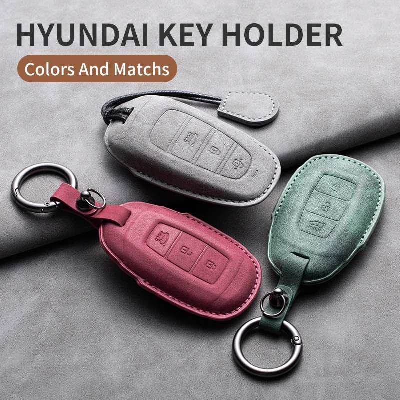 

For Hyundai Grandeur HG Sedan Genesis G80 Santa Fe 3DM Grand SantaFe 2018 IX45 EQUUS Azera Car Remote Key Case Cover Holder Fob