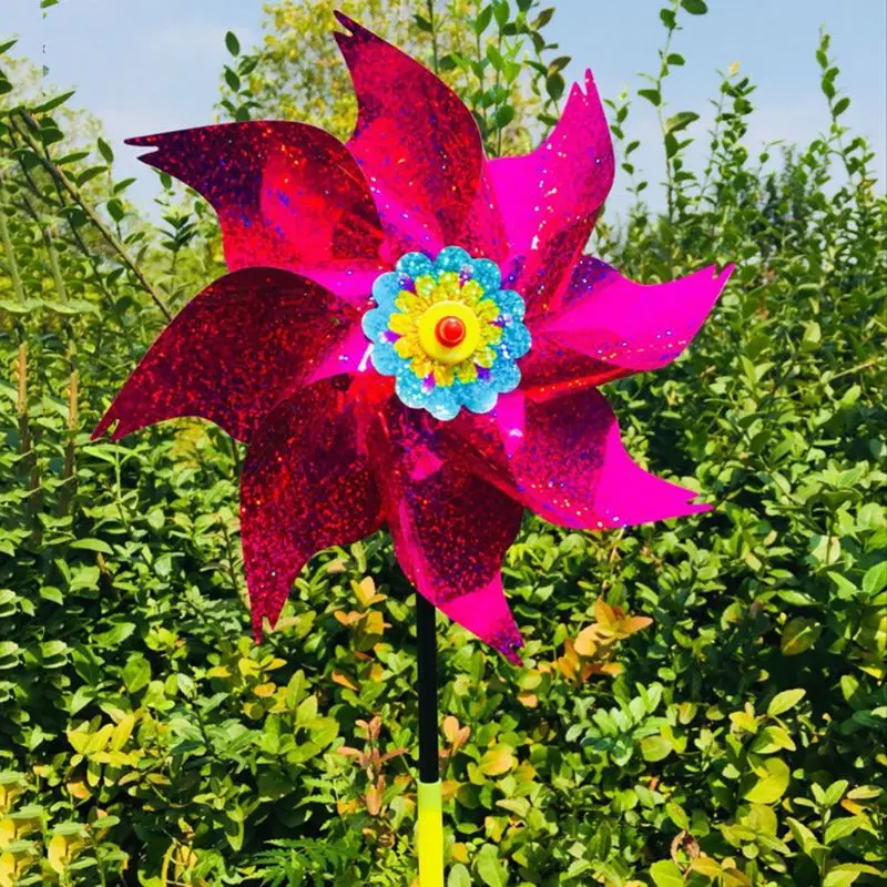 

Ветряной Спиннер, детские подарки для детей, украшение для сада, вращающаяся блестящая ветряная мельница с блестками, светящаяся красочная ...