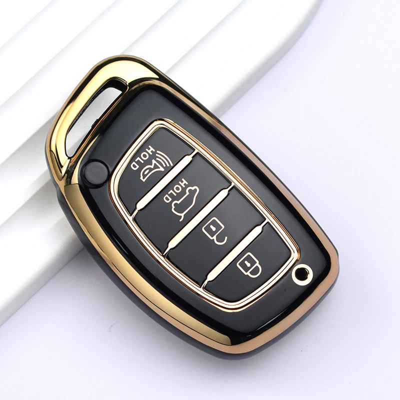 

Для Hyundai Creta Ix35 Ix45 I10 I30 I40 Tucson Santa Fe Rena Sonata Elantra 4 кнопки ТПУ автомобильный умный чехол Аксессуары