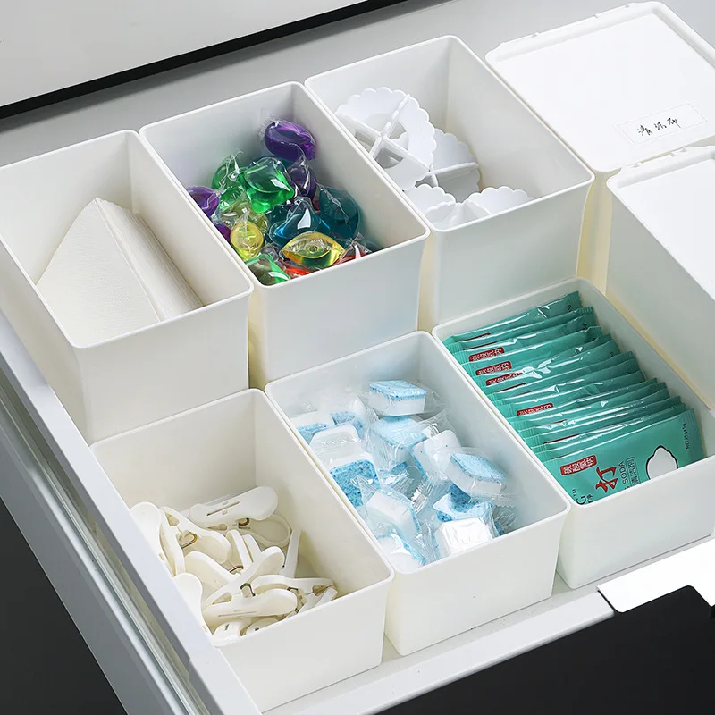 

Labeled Plastic Drawer Storage Box Washing Powder Small Objects Sundries Classification Dust-Proof Stationery Desktop Finishing