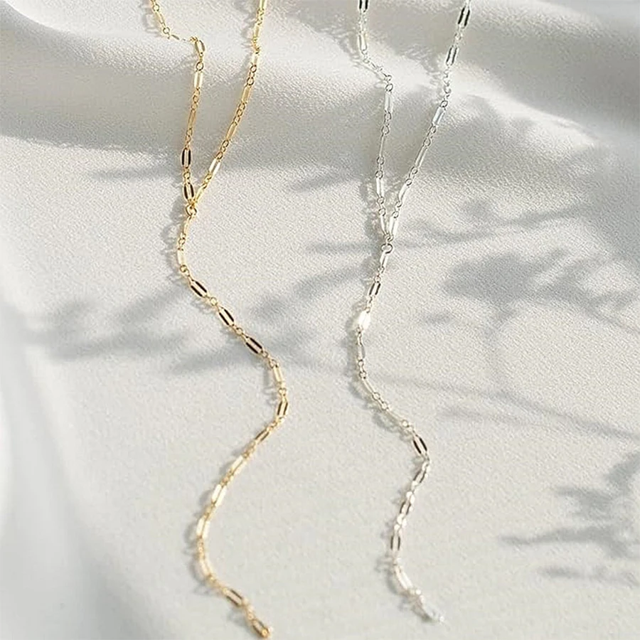 Новое модное простое Y-образное длинное ожерелье-цепочка для женщин нишевое