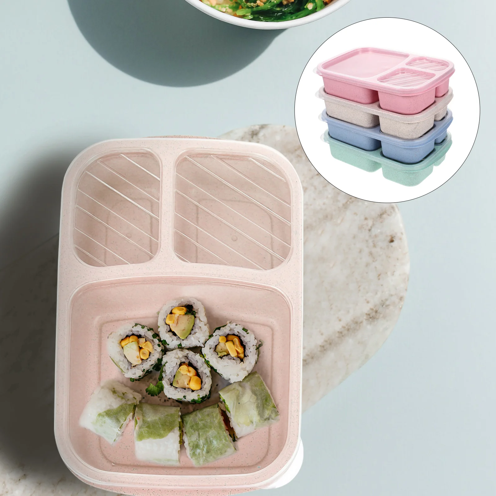 

4Pcs School Portable Bento Box Bento Boxes Bento Box For Kids Meal Prep Container for Lunch Kids Children