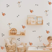 boho heart rainbow nursery wall stickers girls bedroom decor removable vinyl diy wall decals print childrens home decoration