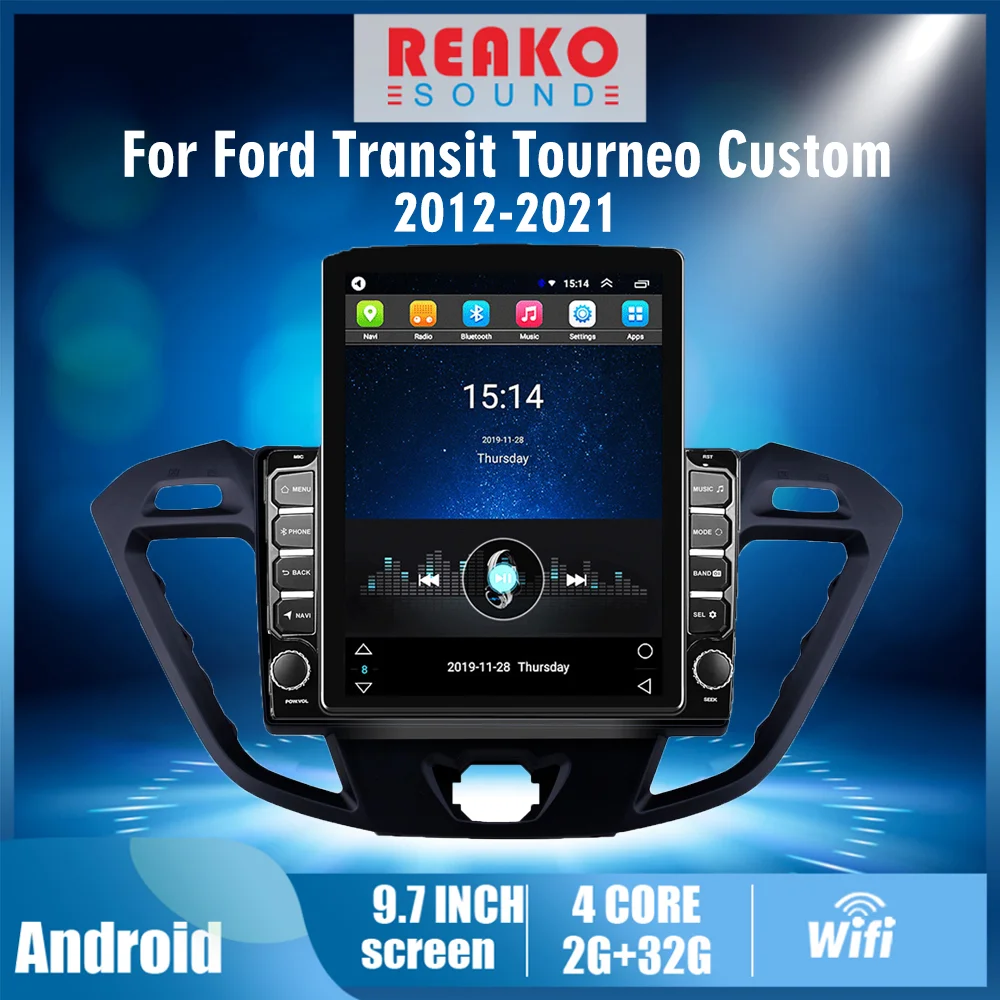 

4G Carplay Autoradio For Ford Transit Tourneo Custom 2012-2021 2 Din 9.7" Tesla Screen Car Multimedia Player GPS Android