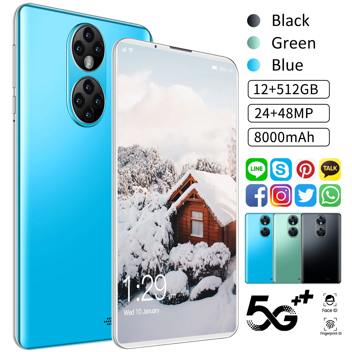 Планшет P50 на Android 8000 мАч 7 85 дюймов 512 ГБ | Компьютеры и офис