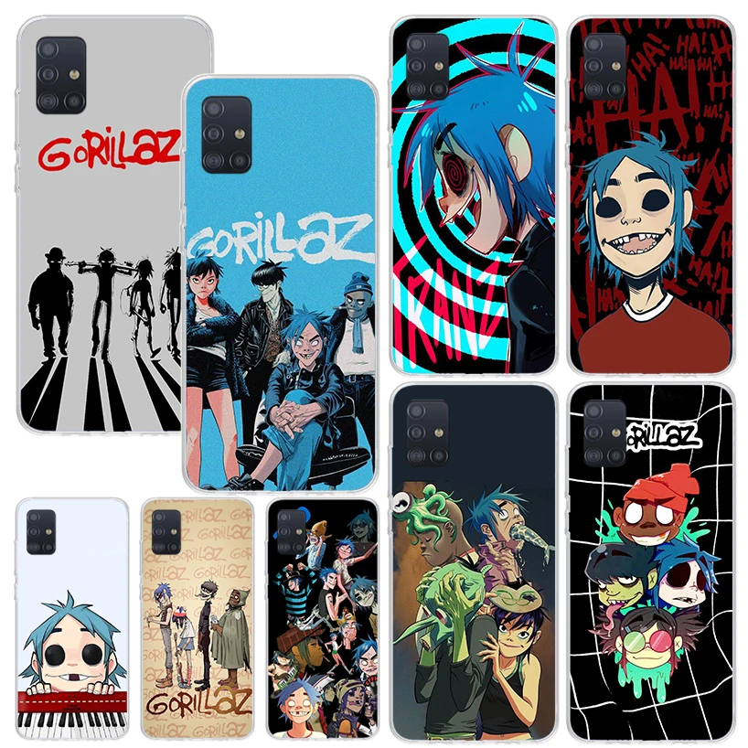 Чехол Gorillaz аниме для телефона Samsung A51 A41 A31 A21S A11 A01 A71 A50S A40 A30S A20E A10S A70 A6 A7 A8 A9 Plus задняя