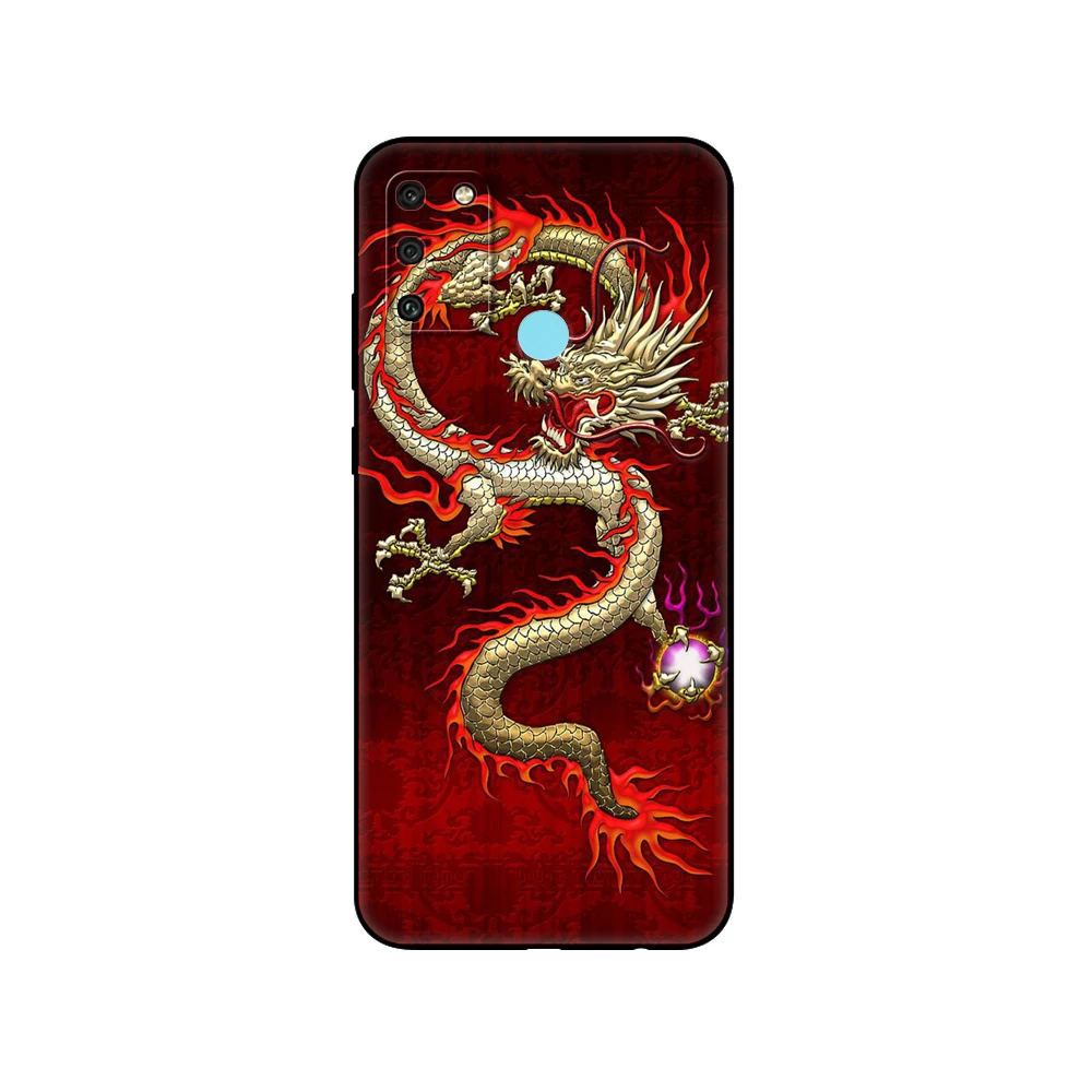 Чехол для Honor 8a Prime 8s 9 10X Lite 9A 9C 9X Premium Pro 9S чехол с татуировкой дракона в японском
