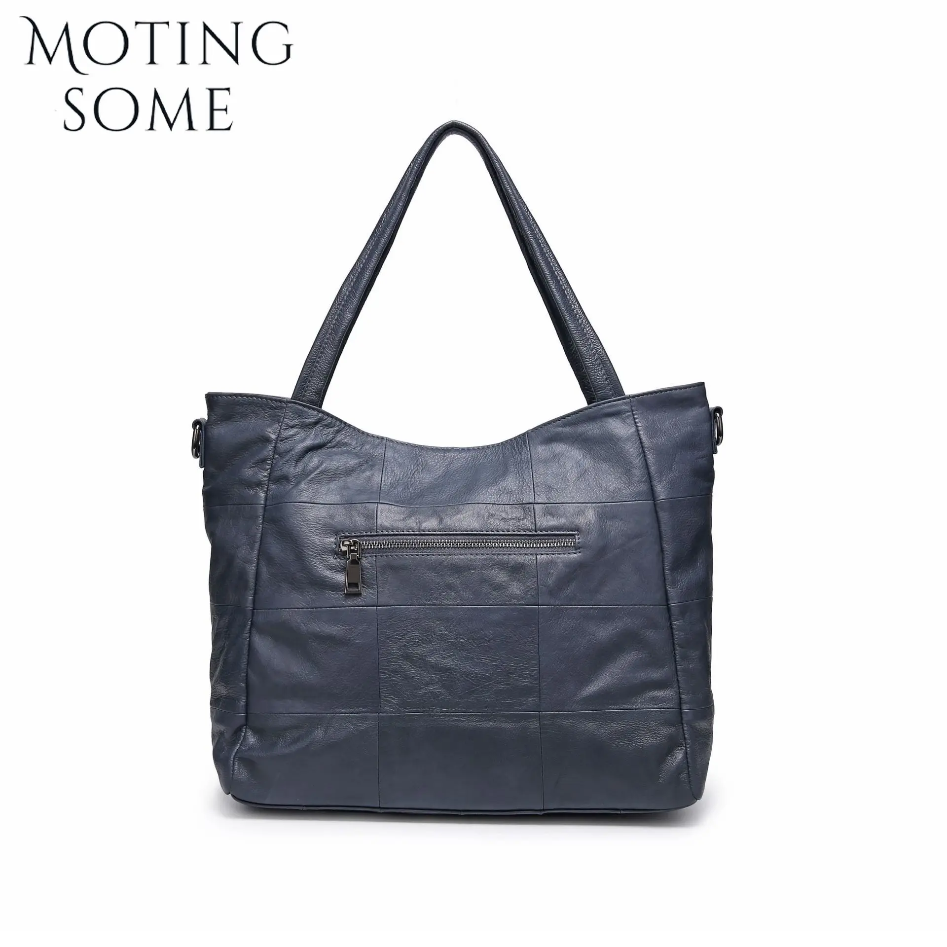 Женская Повседневная Большая Сумка Motingsome Из Натуральной Кожи На Молнии